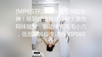 [MP4]STP28436 金发网红女神！极品颜值性感身材！黑色网袜翘臀，振动棒插无毛小穴，低低呻吟极度诱惑 VIP0600