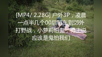 [MP4/ 2.28G] 户外3P，凌晨一点半几个00后驱车到郊外打野战，小萝莉怕鬼，男主说应该是鬼怕我们